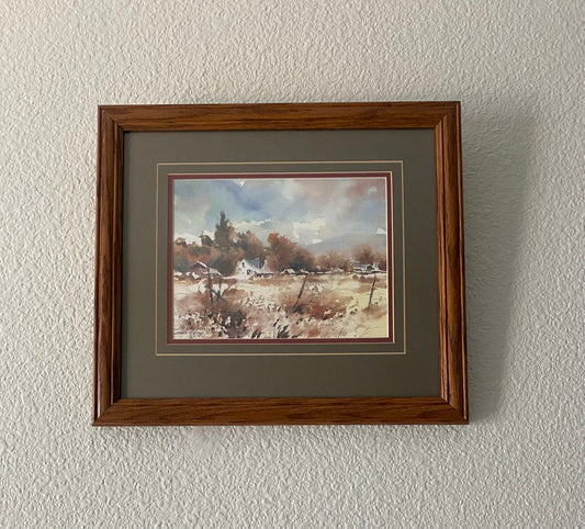 Limited Edition September Color by James Harvey Taylor – Framed Vintage Landscape Art