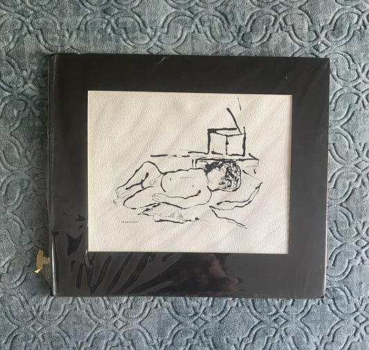 Rare Original Pen and Ink art by Lenore Simon | 'Jason Sleeps'